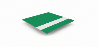 Graveerplaat groen-wit