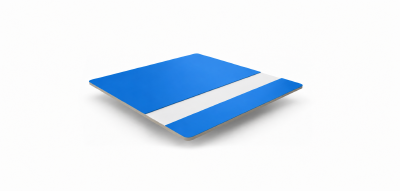 Graveerplaat blauw-wit