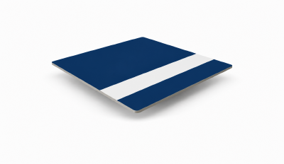 Graveerplaat donkerblauw-wit