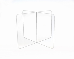 Transparante scherm kruis voor op tafel
