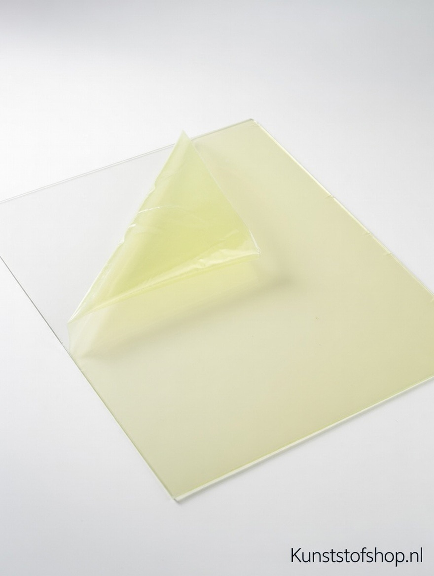 Polyester folie transparant anti reflex met beschermfolie