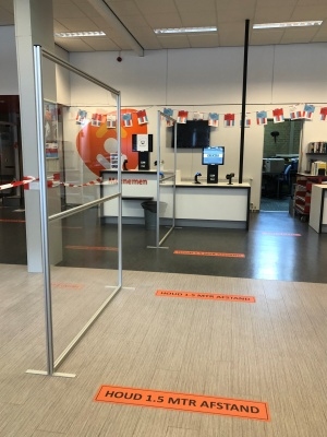 Transparant scherm vaste voet