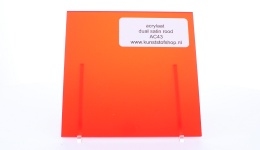 Acrylaat plaat transparant rood mat/mat AC43