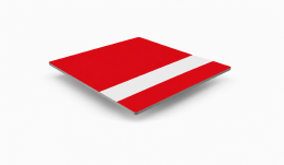 Graveerplaat rood-wit