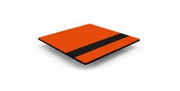 Graveerplaat oranje-zwart