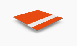 Graveerplaat oranje-wit